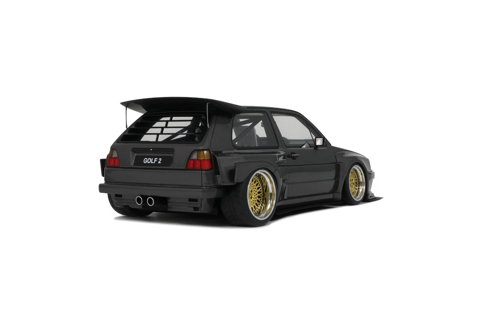 OTTO 1:18 Scale Resin Model Car - 2021 VW VOLKSWAGEN GOLF II GTI BY KHYZYL SALEEM, ASCOT GREY METALLIC - OT476