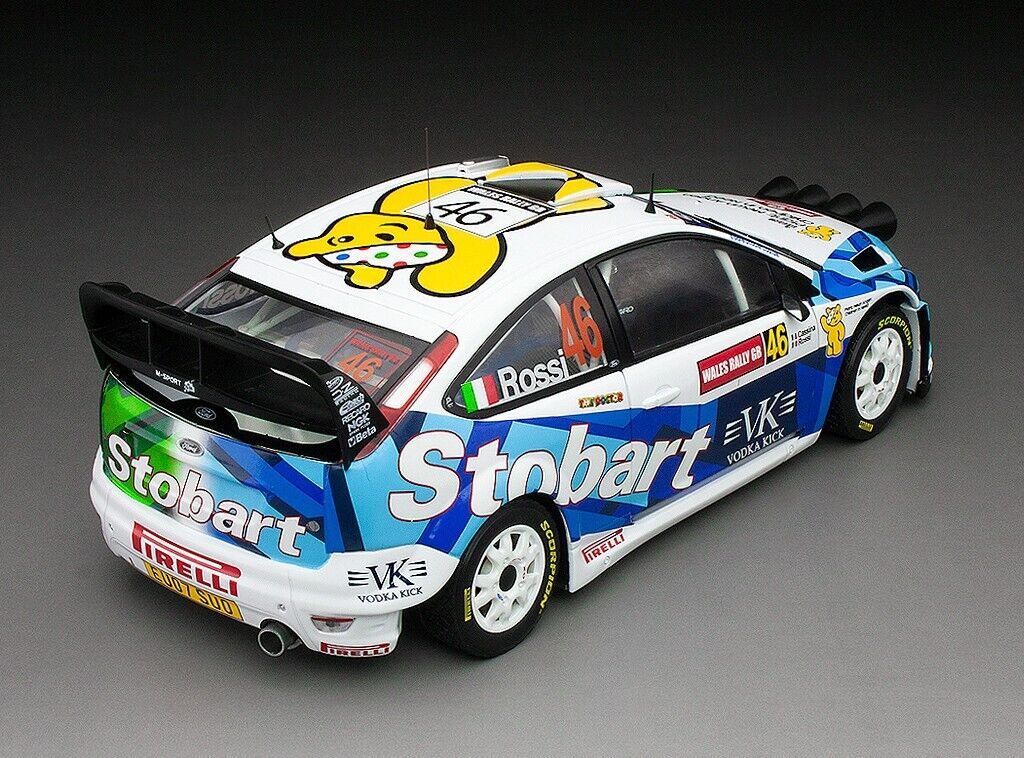 SunStar 1:18 Ford Focus RS WRC07 – #46 V.Rossi/C.Cassina – 2008 Wales Rally GB, Stobart