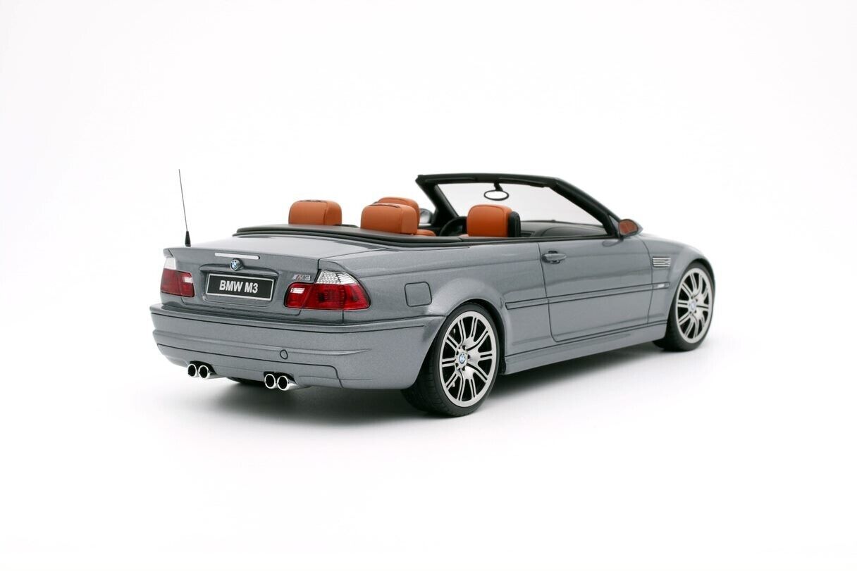 OTTO 1:18 Scale Resin Model Car - 2004 BMW E46 M3 Convertible - Grey (OT1006)