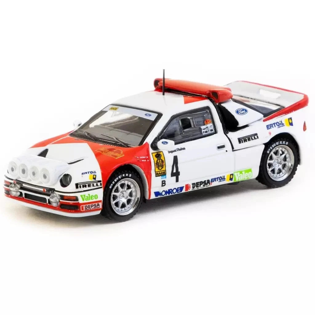 TARMAC WORKS 1:64 - Ford Rs200 Rallye Catalunya 1986 Antonio Zanini/Josep Autet, White/Red - T64P-001-86RC04