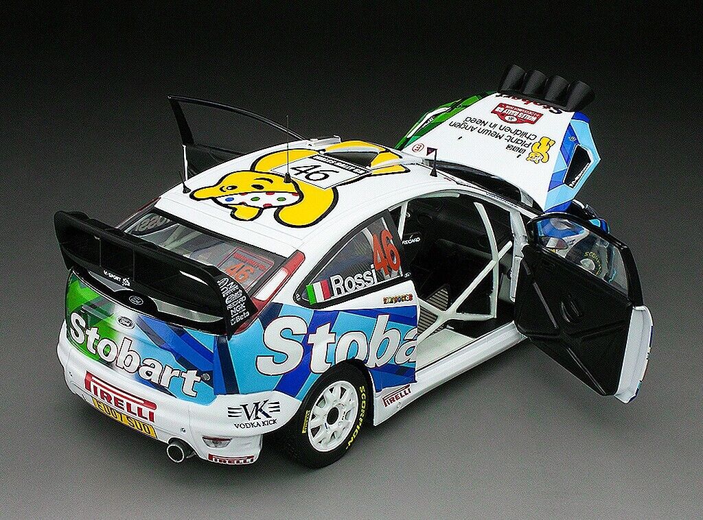 SunStar 1:18 Ford Focus RS WRC07 – #46 V.Rossi/C.Cassina – 2008 Wales Rally GB, Stobart