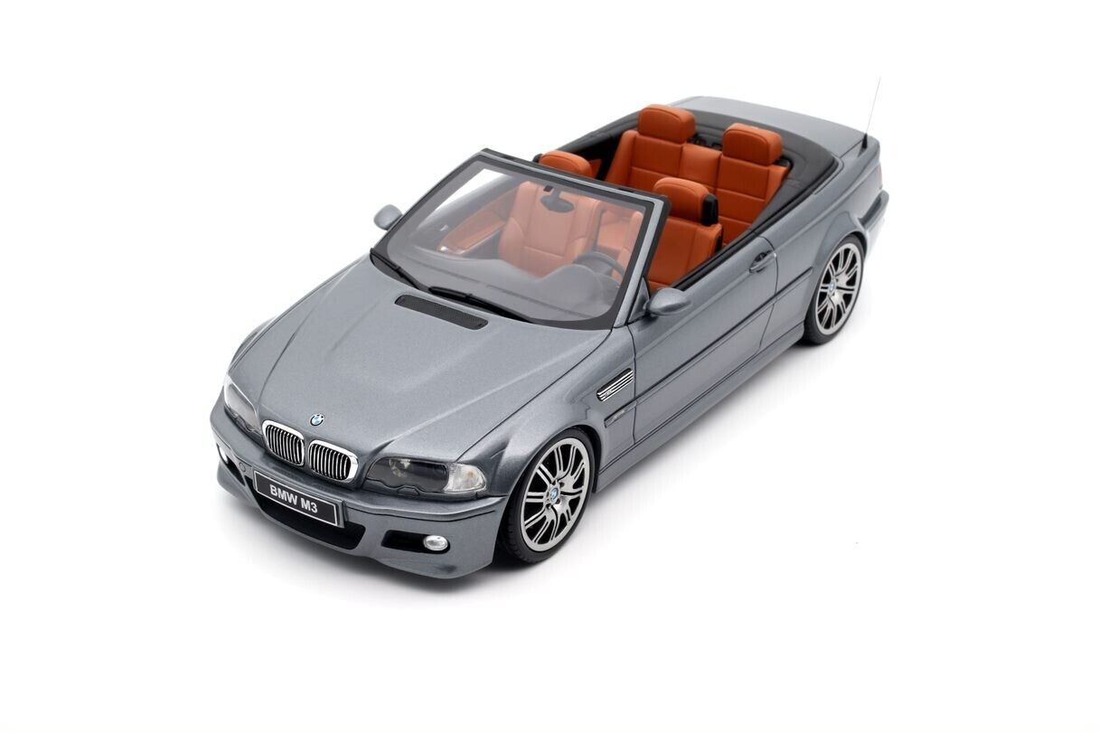 OTTO 1:18 Scale Resin Model Car - 2004 BMW E46 M3 Convertible - Grey (OT1006)