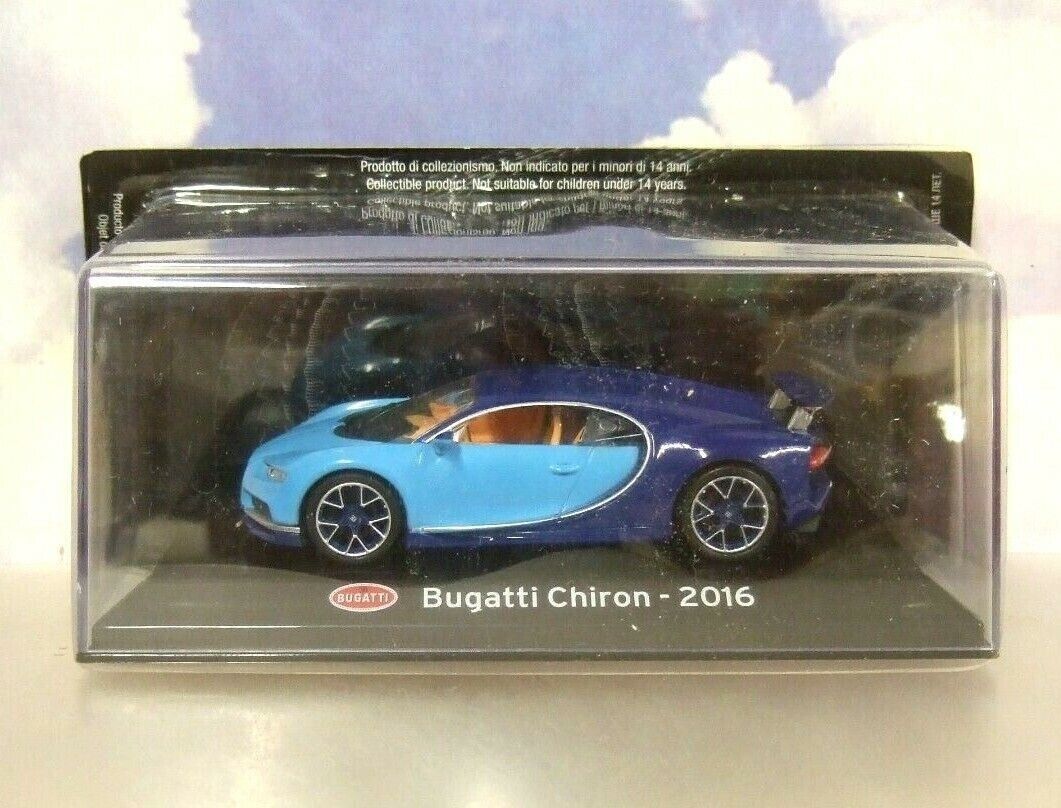 DEMAG 1:43 Scale Diecast Model Car - 2016 Bugatti Chiron 2 Tone Blue