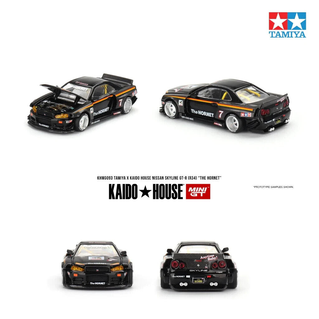 Mini Gt Kaido House 1:64 Nissan Skyline GT-R (R34) Tamiya X The Hornet - KHMG093