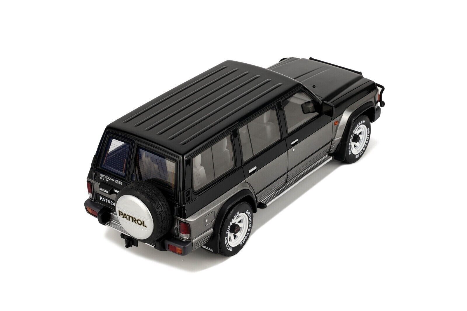 OTTO 1:18 Scale Resin Model Car - 1992 Nissan Patrol GR Y60 - Black/Grey (OT993)