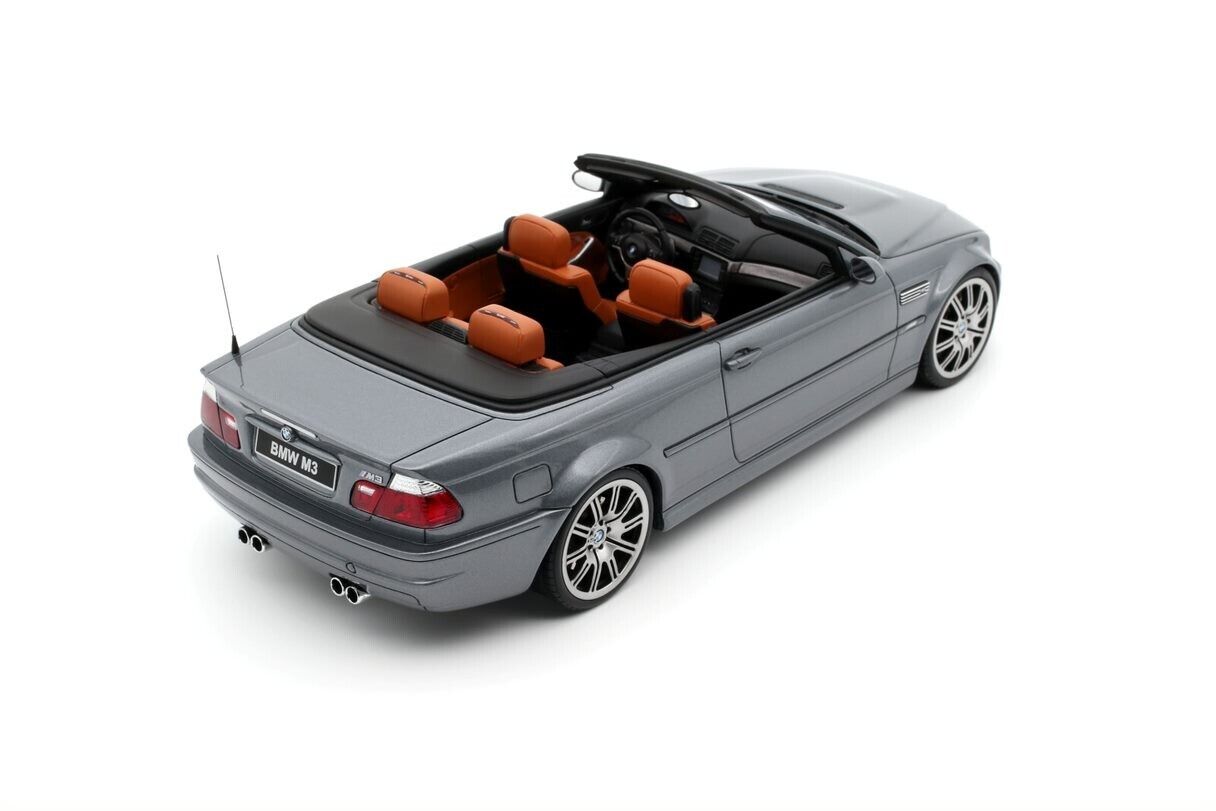 OTTO 1:18 Scale Resin Model Car - 2004 BMW E46 M3 Convertible - Grey (OT1006)