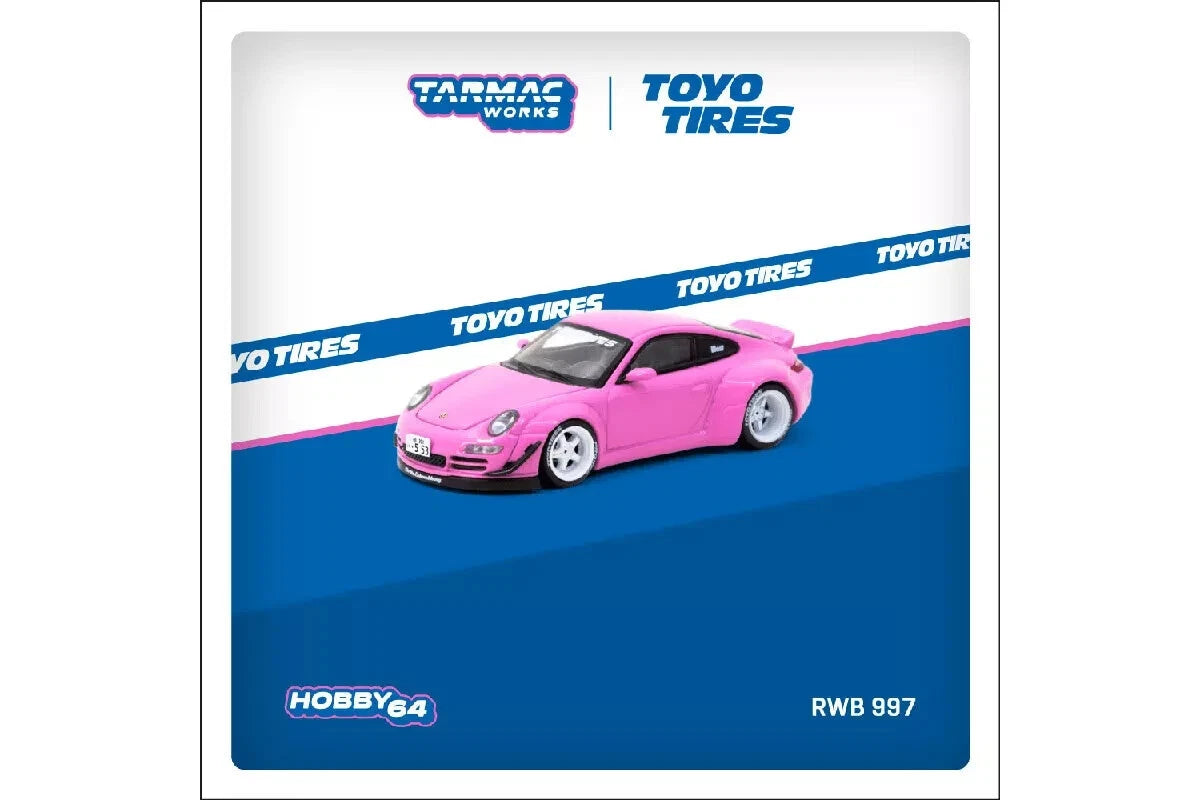 TARMAC WORKS 1:64 - Porsche 911 RWB 997, Toyo Tires, Pink - T64-057-PN