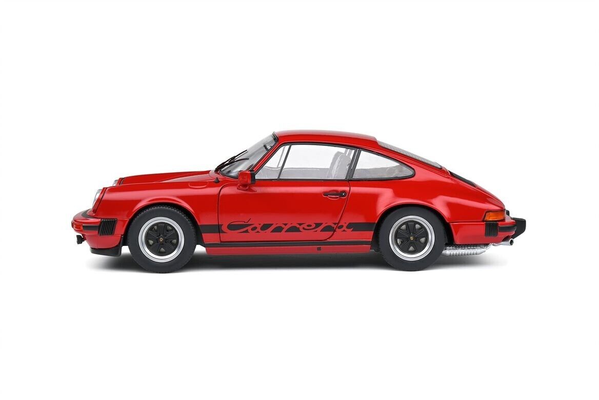 SOLIDO 1:18 Scale Diecast Model, 1977 Porsche 911 3.0 Carerra in red