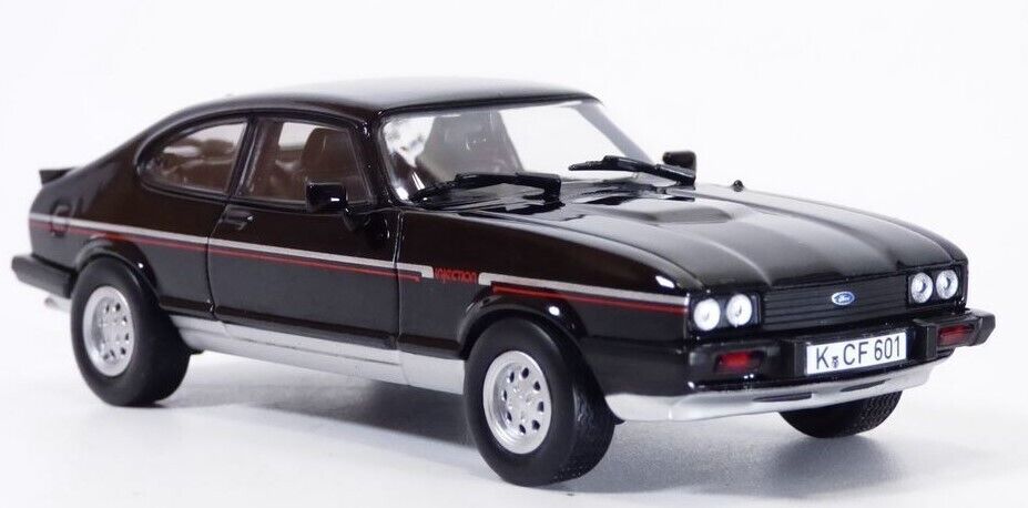 NoRev 1:43 Scale Diecast Model Car, 1980 Ford Capri Mk3 2.8 Injection in Black