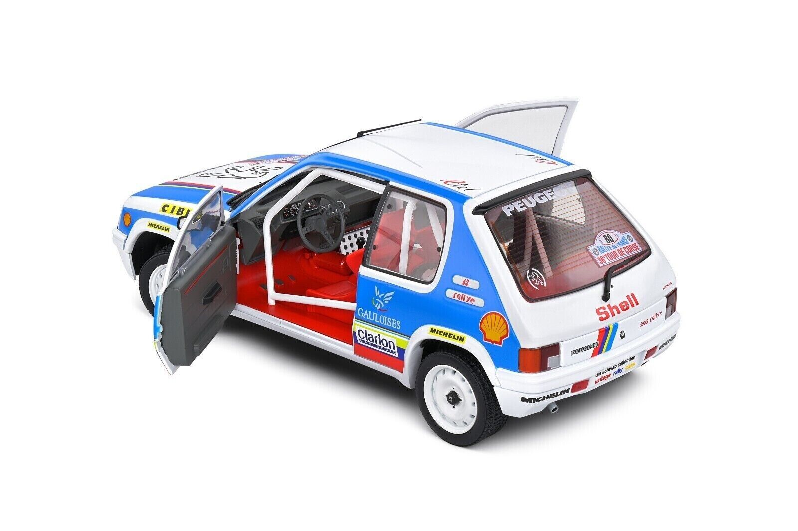 Solido 1:18 Diecast Model - Peugeot 205 Rallye 1.9L Shwab Collection 1990