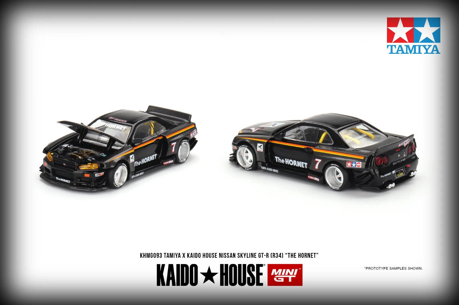 Mini Gt Kaido House 1:64 Nissan Skyline GT-R (R34) Tamiya X The Hornet - KHMG093