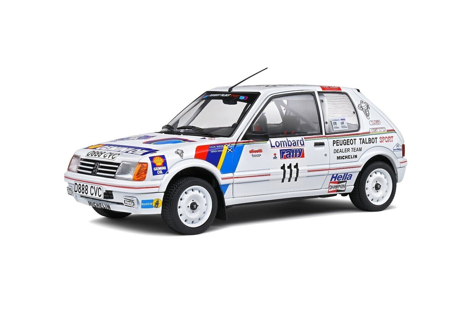 Solido 1:18 Diecast Model - Peugeot 205 GTi Lombard RAC Rally 1988 Colin McRae