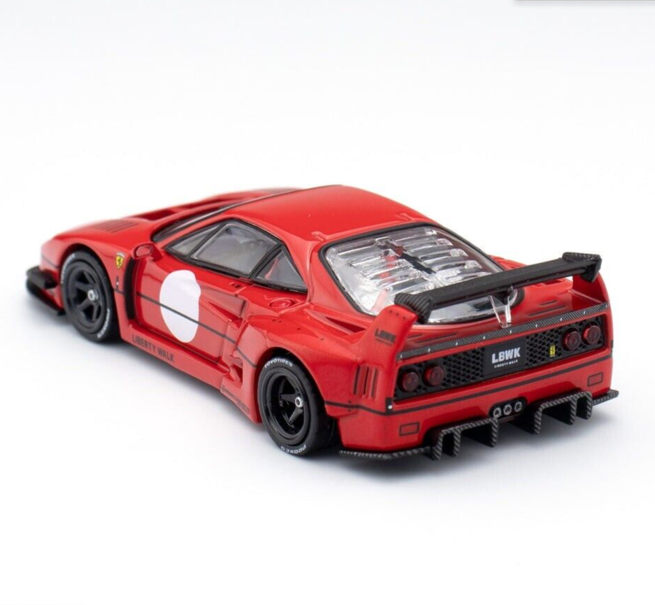 INNO64 1:64 Scale Diecast Ferrari F40 LBWK - Liberty Walk, Tokyo Red