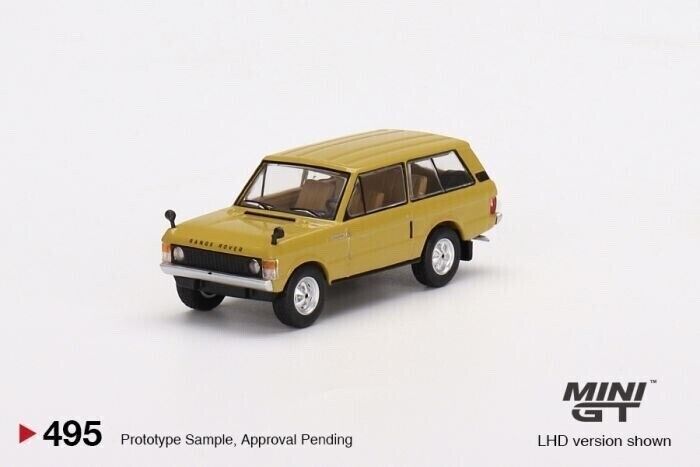 Mini GT 1:64 Diecast Car - 1971 Range Rover - Bahama Gold RHD - MGT00495R