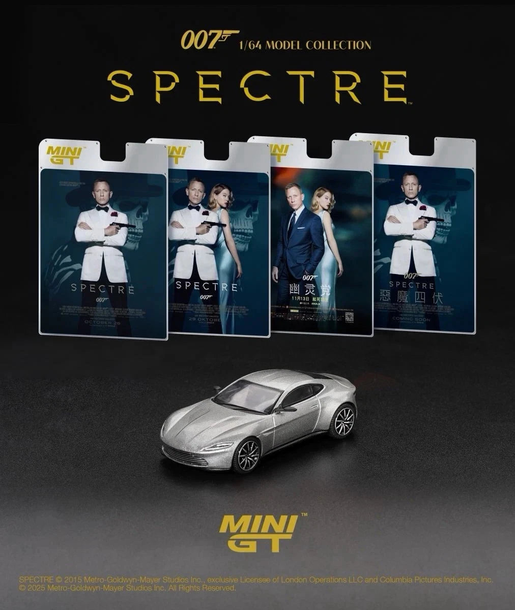 Mini GT 1:64 Aston Martin DB10 James Bond 007 Spectre, English RHD - BLISTER PACKAGING - MGT00910-007E