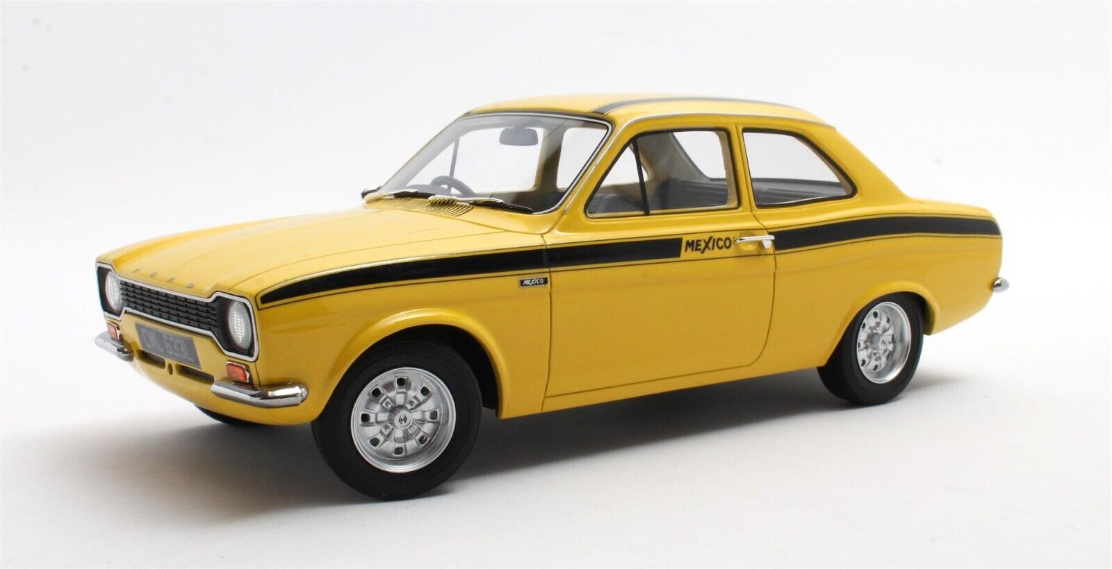 CULT 1:18 Scale Model 1973 Ford Escort Mk1 Mexico - Yellow - CML063-3 - Only 96 Made