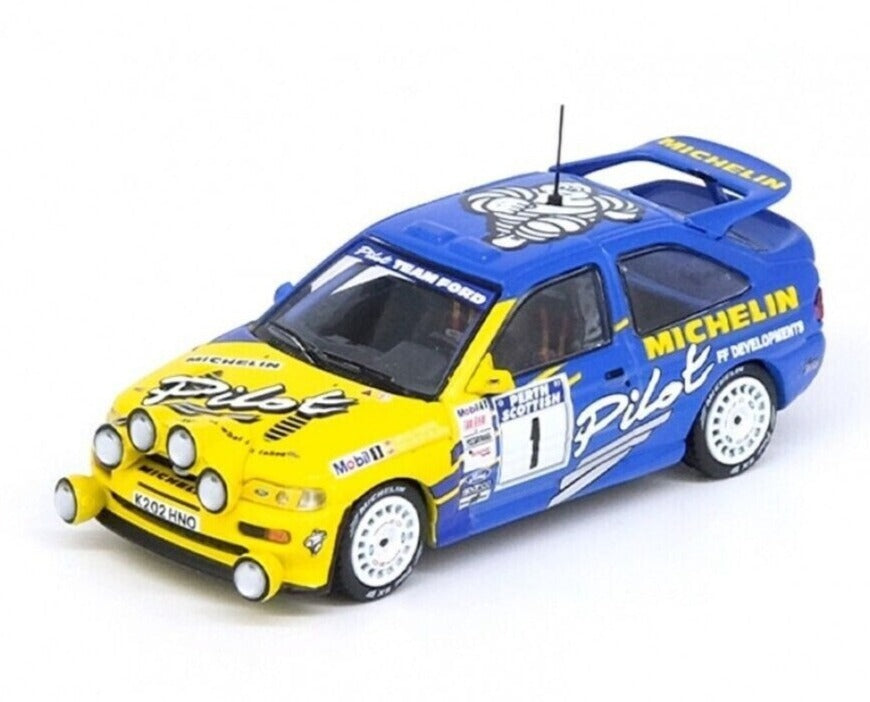 INNO64 1:64 Scale Diecast Model Car - Ford Escort RS Cosworth Michelin Pilot Manx Rally 1994 - LHD