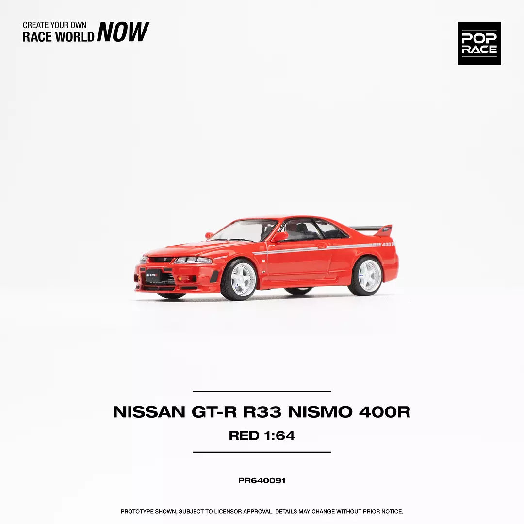 Pop Race 1:64 Diecast - Nissan GT-R Nismo 400R, Red - PR64-91