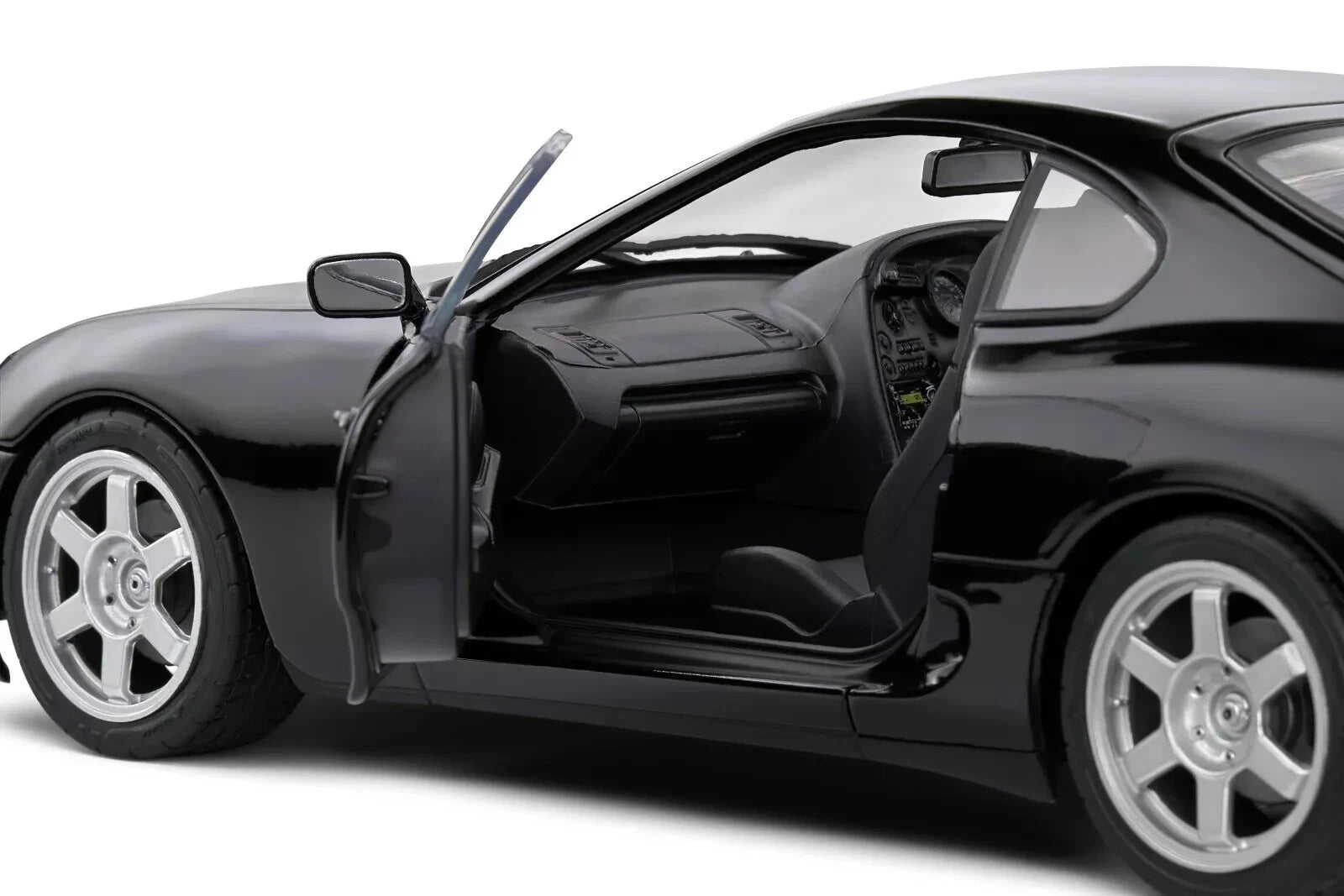 SOLIDO 1:18 Scale Diecast Model Car, 1993 Toyota Supra MK4 (A80) - Astral Black - S1807606
