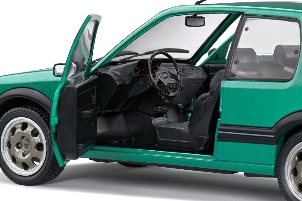 SOLIDO 1:18 Scale Diecast Model Car, Peugeot 205 GTI Griffe 1992 - Met Green