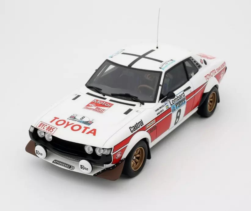 OTTO 1:18 Scale Resin - Toyota Celica 1600 2nd RAC Rally 1977, Hannu Mikkola - Red/White - OT1044