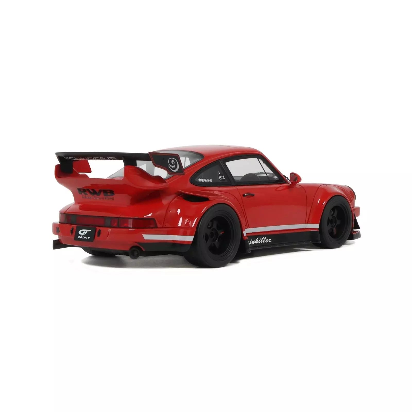 GT Spirit 1:18 Scale Resin Model - Porsche 911 (930) RWB Painkiller, Indian Red - GT449