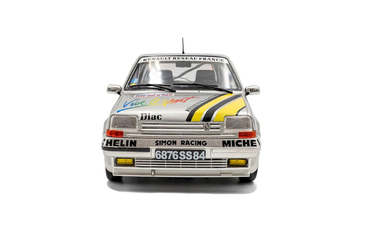 SOLIDO 1:18 Diecast - Renault 5 GT Turbo MK2, #17 A. Oreille, Tour de Corse Rally 1989 - S1810005