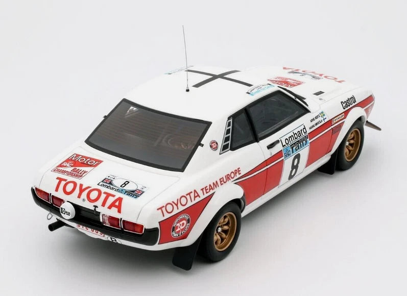 OTTO 1:18 Scale Resin - Toyota Celica 1600 2nd RAC Rally 1977, Hannu Mikkola - Red/White - OT1044