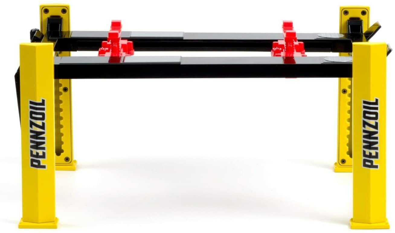 Greenlight 1/18 Scale Adjustable four post lift PENNZOIL for 1:18 Scale Models