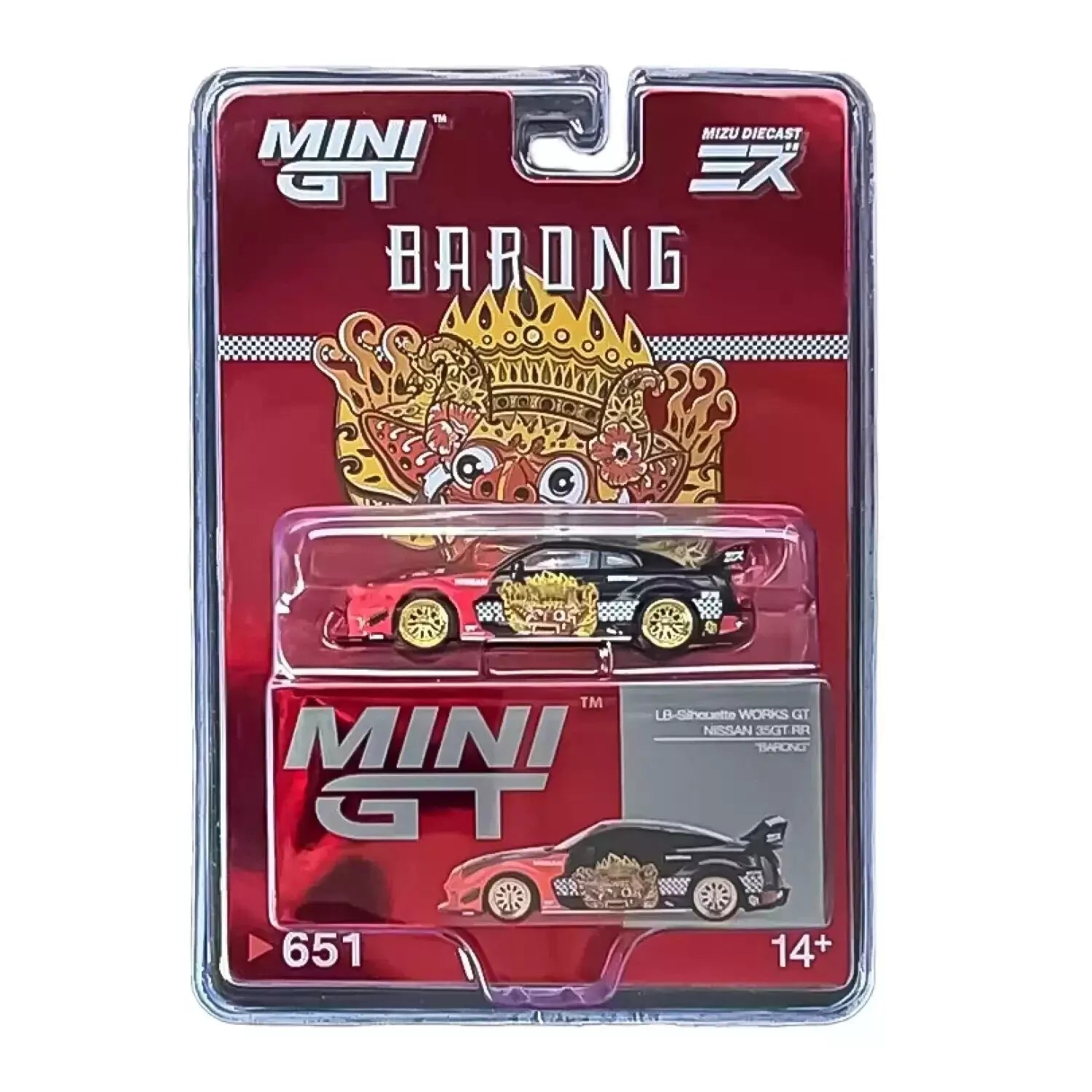 Mini GT 1:64 Diecast LB Silhouette Works GT Nissan 35GT-RR Ver.1 Barong Mini GT X Mizu Diecast (RHD) - MGT00651-R