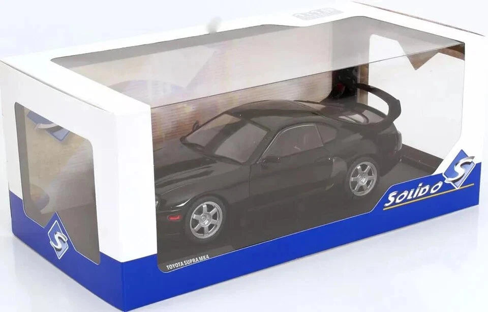 SOLIDO 1:18 Scale Diecast Model Car, 1993 Toyota Supra MK4 (A80) - Astral Black - S1807606