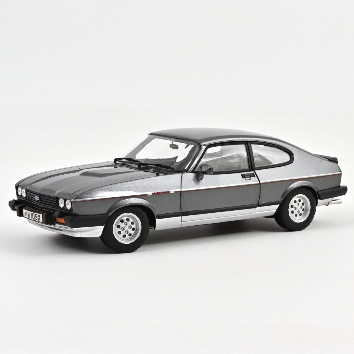 NoRev 1:18 Diecast Model Car, Ford Capri Mk3 2.8 Injection RHD 1981 Grey