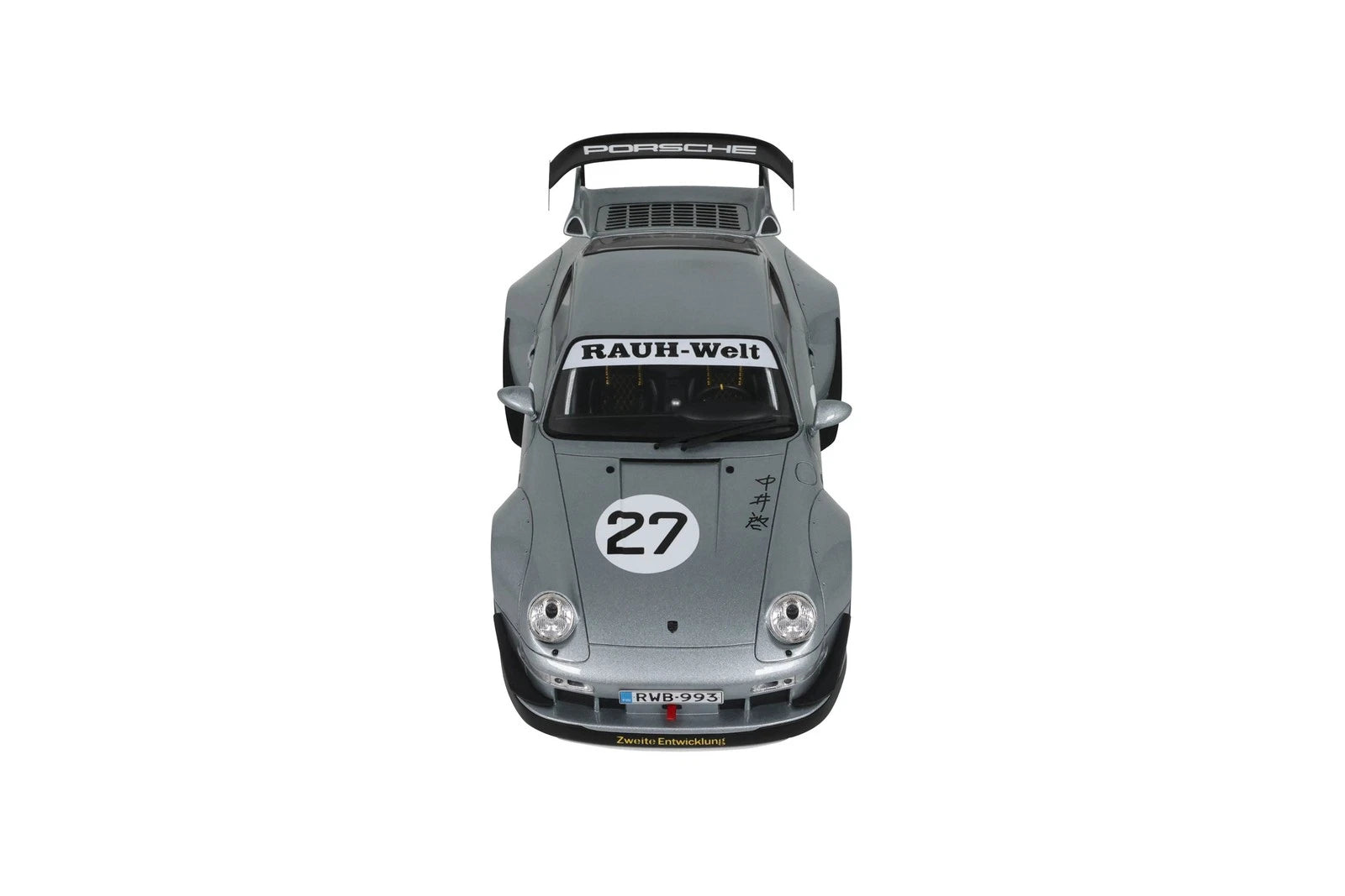 GT Spirit 1:18 Scale Resin, 2024 Porsche 911 RWB Yuiitsumuni - Silver - GT522