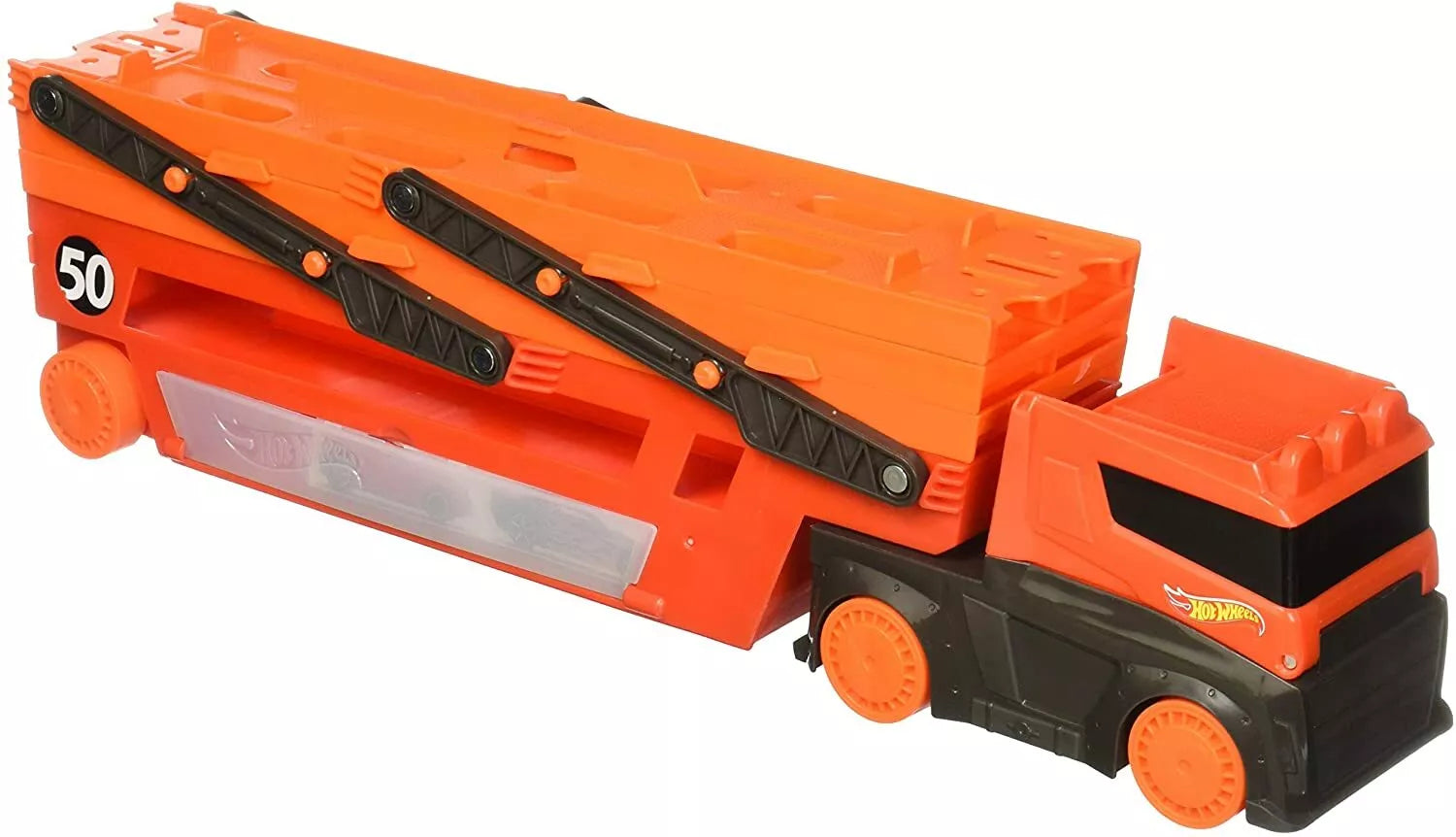 Hot Wheels Mega Hauler Car Transporter, Holds up to 50 Cars - GHR48
