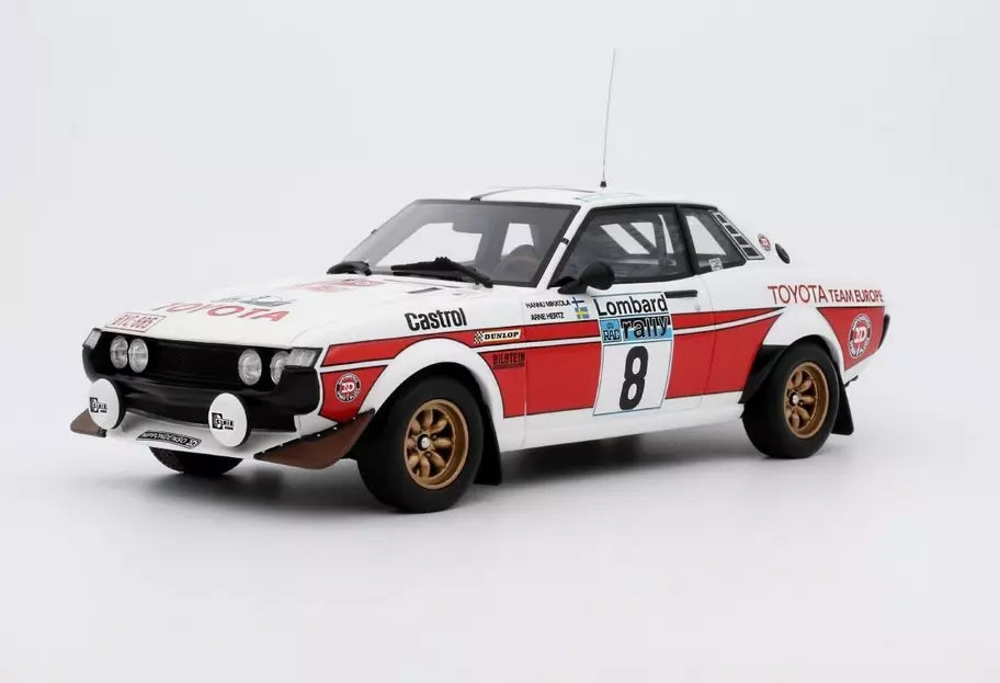 OTTO 1:18 Scale Resin - Toyota Celica 1600 2nd RAC Rally 1977, Hannu Mikkola - Red/White - OT1044