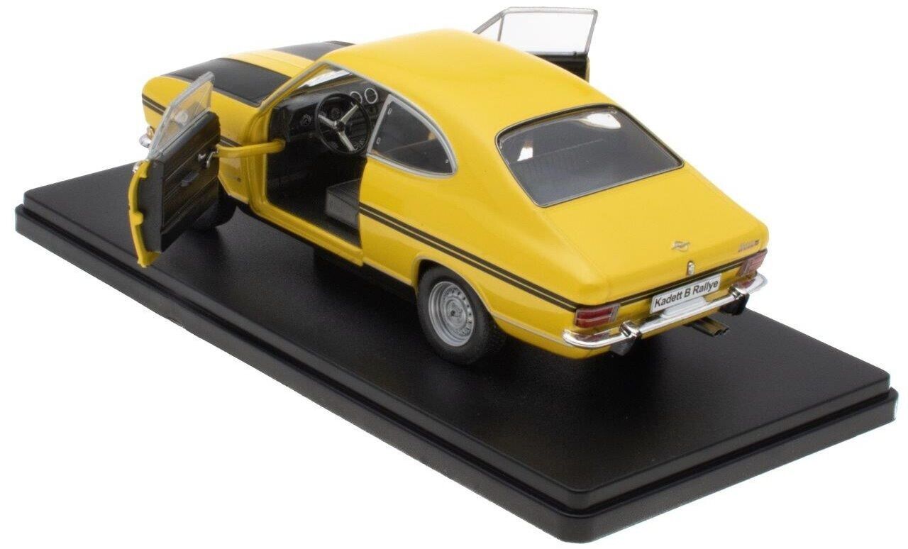 MAG 1:24 Scale Diecast Car - 1970 Opel Kadett B Rallye in Yellow - Blister Pack