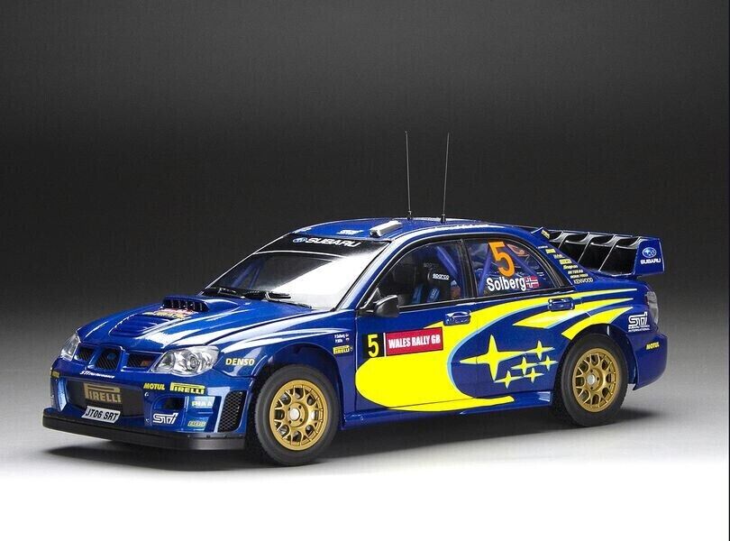 Sunstar 1:18 Subaru Impreza WRC06 #5 Solberg/Mills Wales Rally GB 2006 - 5580