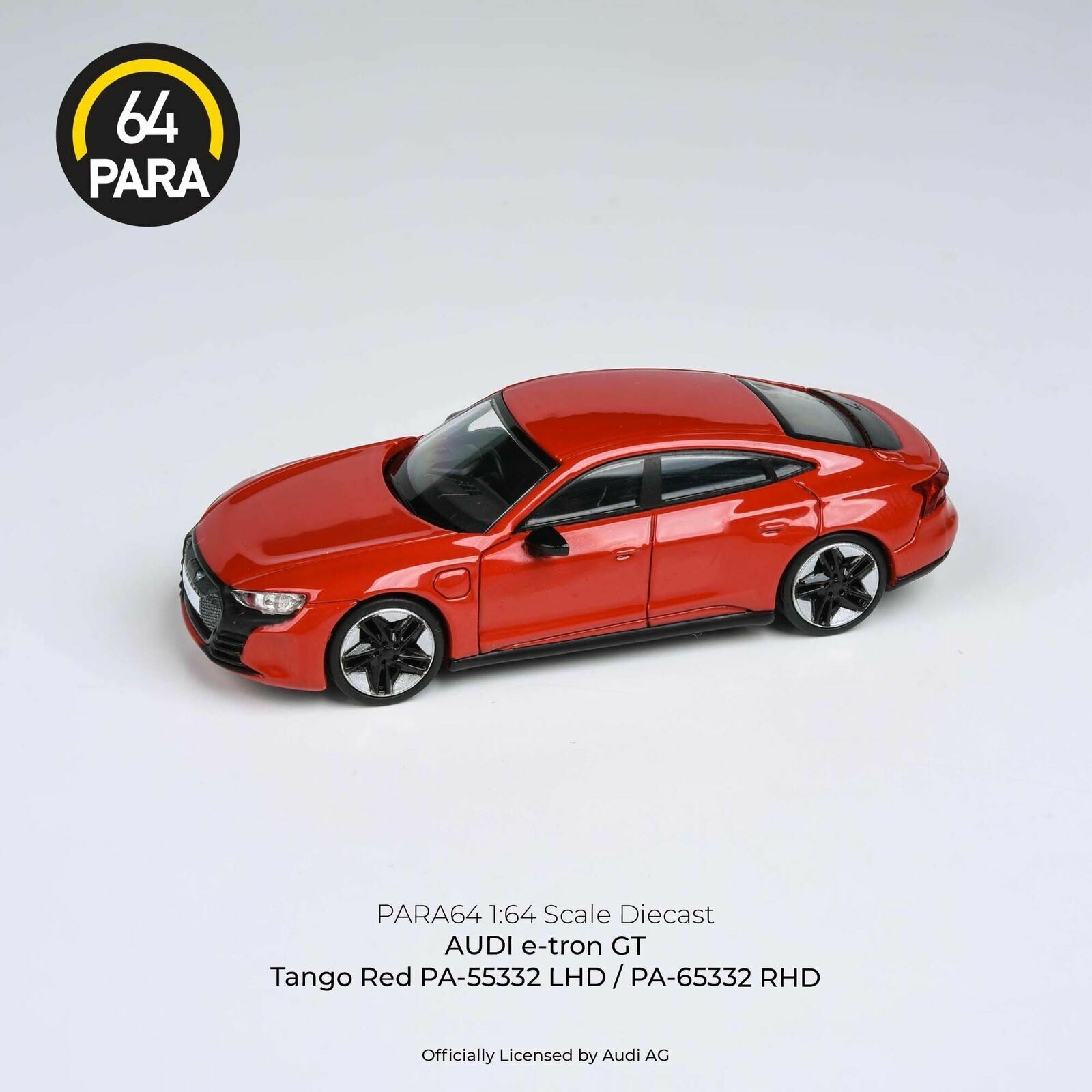 PARA64 1:64 Scale Diecast Model Car - AUDI E-TRON - GT in TANGO RED (RHD)