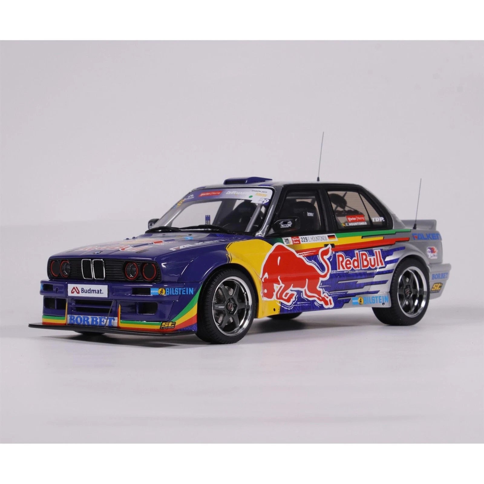 OTTO 1:18 Scale Resin Model Car - 2023 E30 V8 Drift, Blue/Silver - OT486