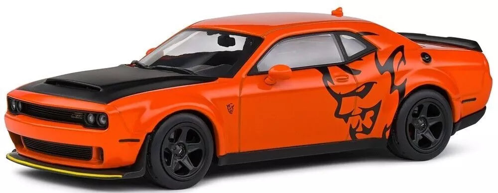 Solido 1:43 Scale Diecast, 2018 Dodge Challenger SRT Demon, Mango Orange - S4310306