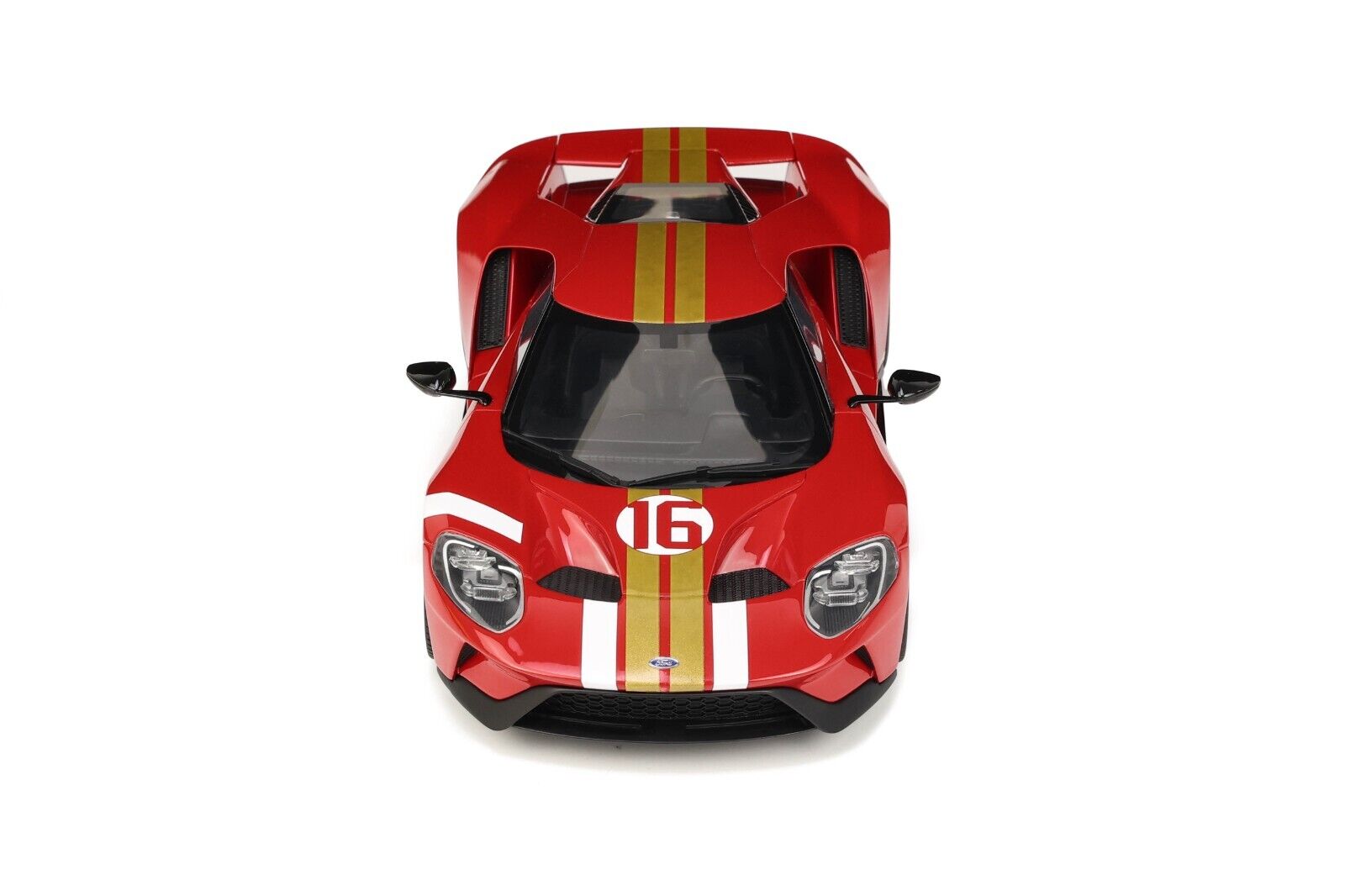 GT Spirit 1:18 Scale Resin Model Car - Ford GT Heritage Edition Alan Mann - Red - GT883