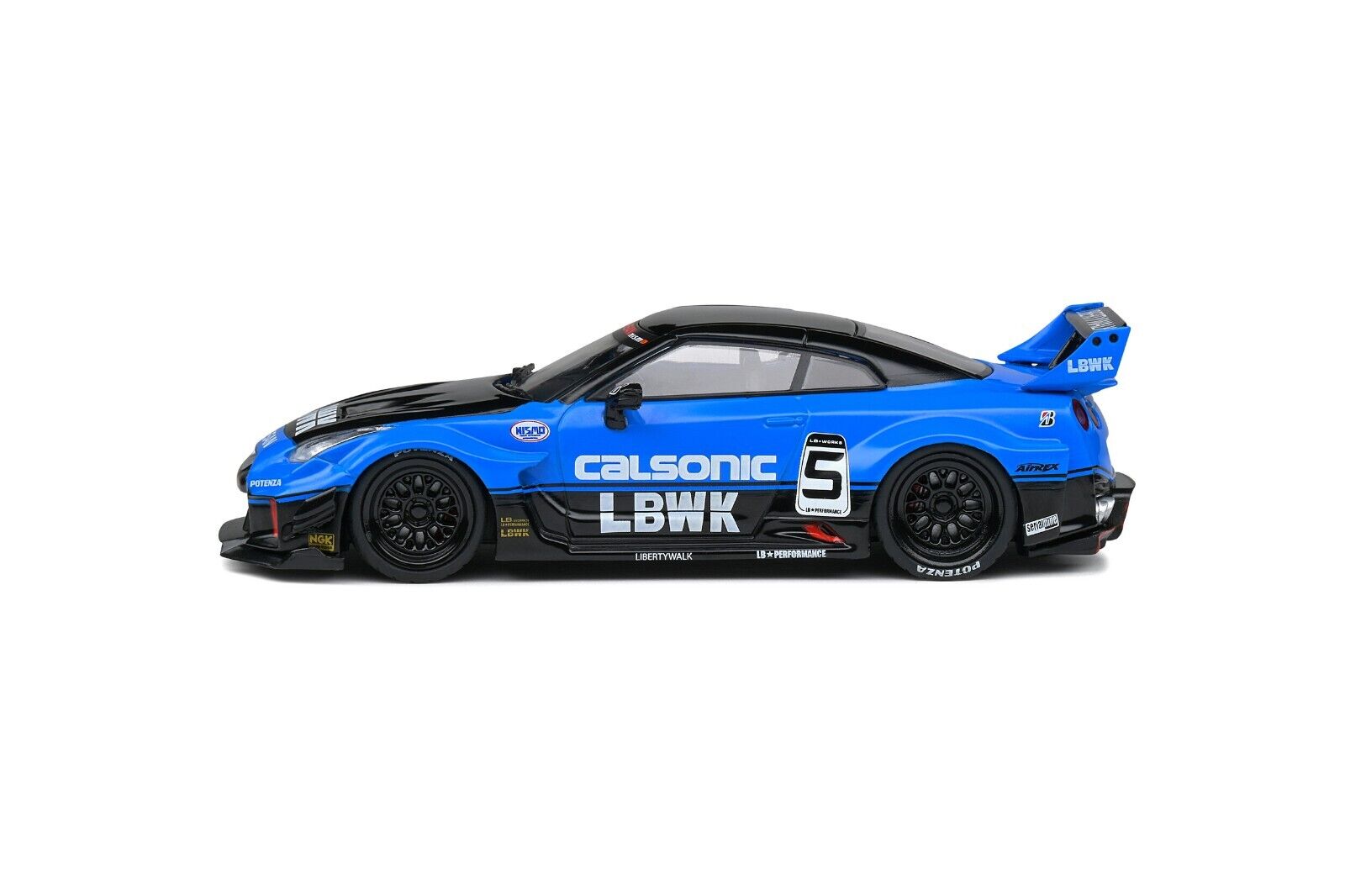SOLIDO 1:43 Diecast Model Car, Nissan Skyline GT-R (R35) Silhouette Calsonic