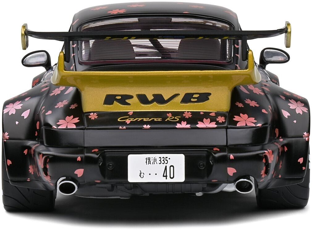 SOLIDO 1:18 Scale Diecast Model, Porsche 911 RWB Bodykit Aoki, Black 2021