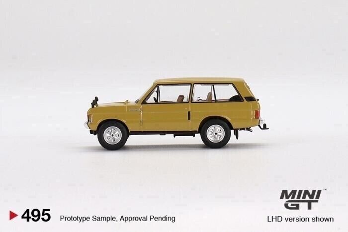 Mini GT 1:64 Diecast Car - 1971 Range Rover - Bahama Gold RHD - MGT00495R