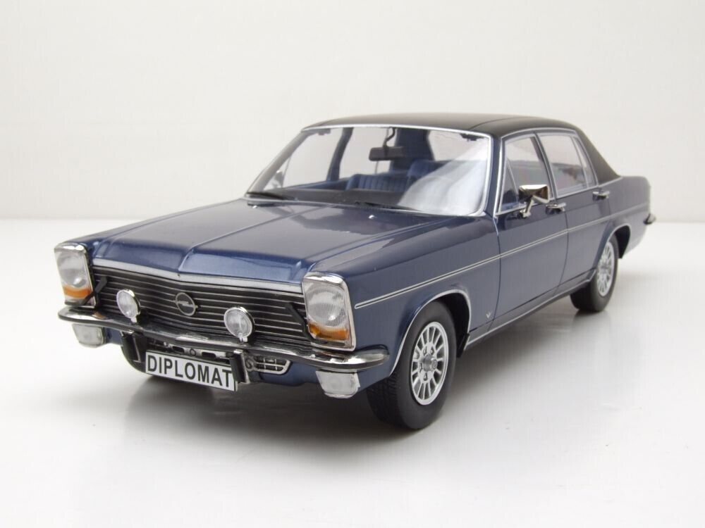 MCG 1:18 Scale Diecast Model Car - 1972 Opel Diplomat B 5.4L Automatic, Blue - MCG18336