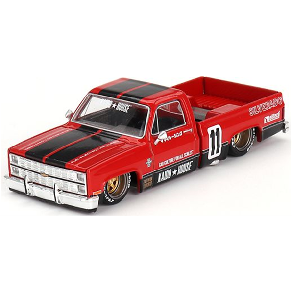 Mini GT 1:64 Kaido House Chevrolet Silverado Pick Up KAIDO V1 Red - KHMG066