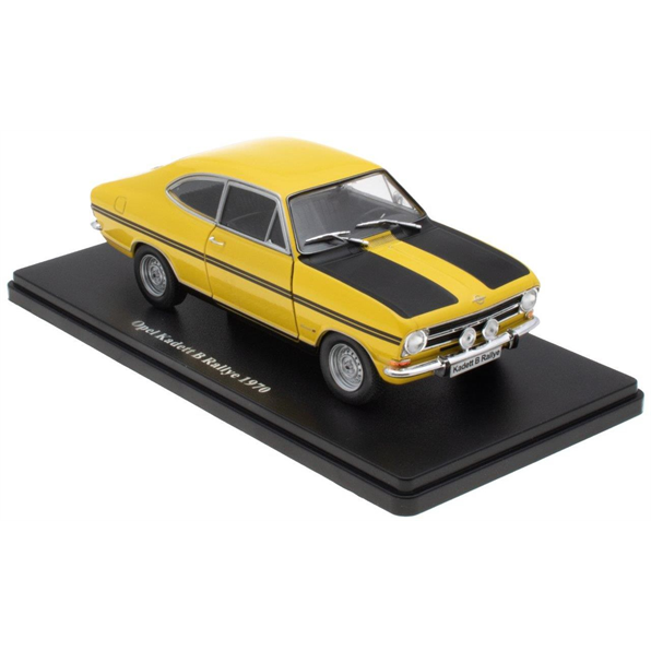 MAG 1:24 Scale Diecast Car - 1970 Opel Kadett B Rallye in Yellow - Blister Pack