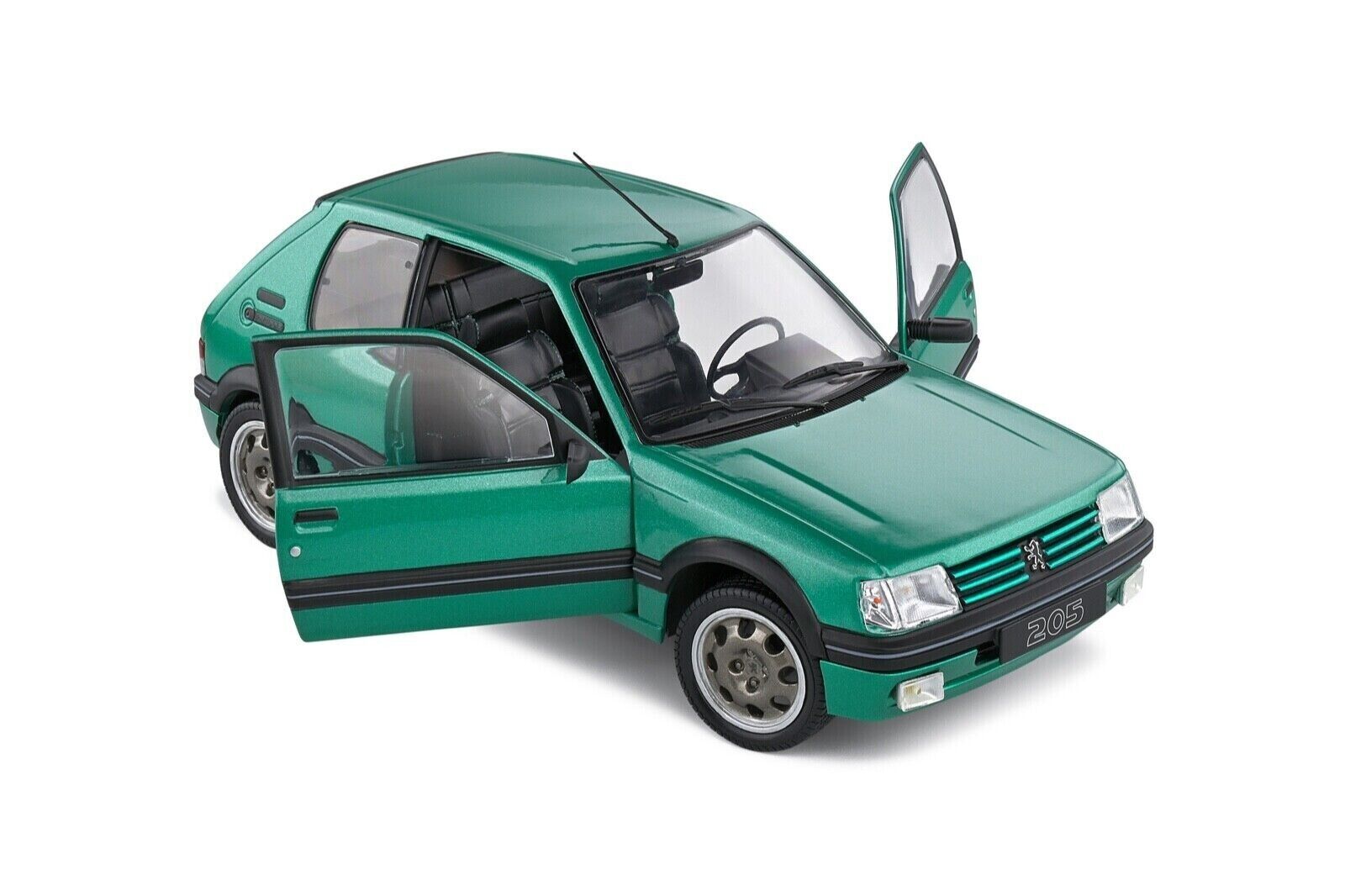 SOLIDO 1:18 Scale Diecast Model Car, Peugeot 205 GTI Griffe 1992 - Met Green