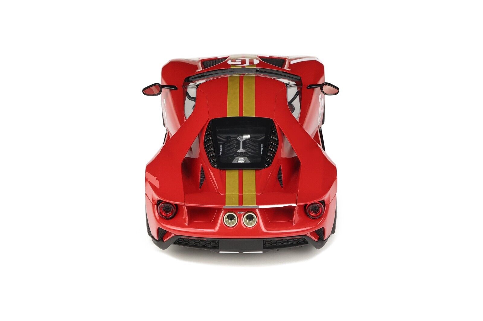 GT Spirit 1:18 Scale Resin Model Car - Ford GT Heritage Edition Alan Mann - Red - GT883