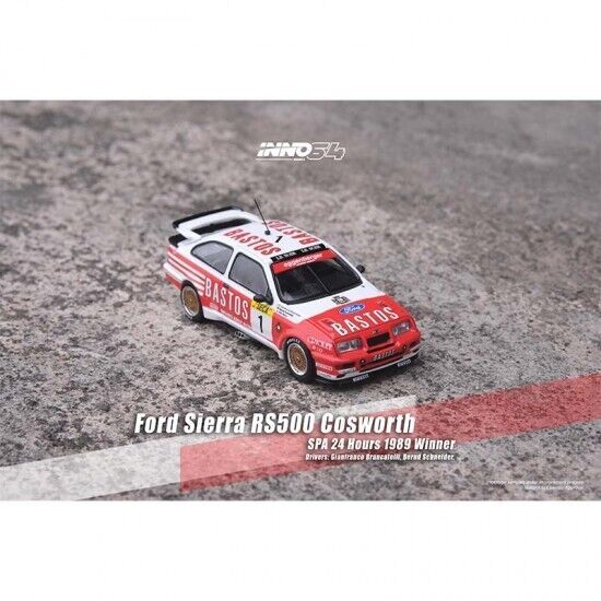 INNO64 1:64 FORD SIERRA RS500 COSWORTH BASTOS RACING TEAM SPA 24 HOURS 1989 WIN